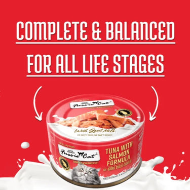 Fussie Cat Premium Tuna with Salmon in Goat Milk 2.47 oz