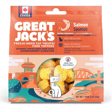 Great Jacks Freeze-Dried Cat Treats & Food Topper Salmon