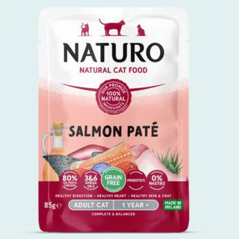 Naturo Grain-Free Salmon Pate Cat Food Pouches 3oz (85g) SINGLE POUCH