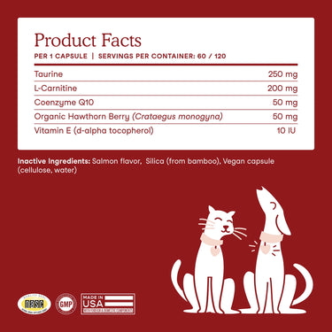Fera Pets – Cardiac Support for Dogs & Cats – 120 capsules