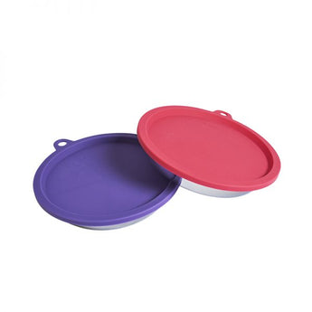 Messy Cats - 4pc Box Set (2 Stainless Steel Bowl & 2 Silicone Lids)