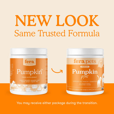 Fera Pets – Organic Pumpkin Plus for Gut Support for Dogs & Cats, Powder – 90 Servings