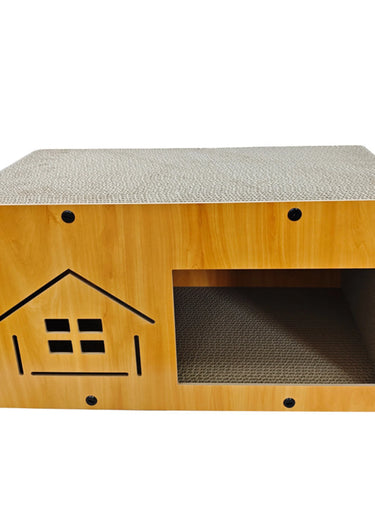 SIMONS Corrugated Luxe Cat Chateau w/Catnip – House 21.5 X 12 X 11 in