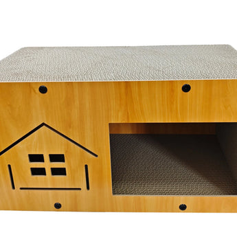 SIMONS Corrugated Luxe Cat Chateau w/Catnip – House 21.5 X 12 X 11 in