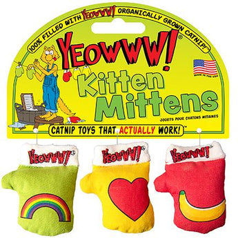 Yeowww Kitten Mittens 3pc Cat 4pk