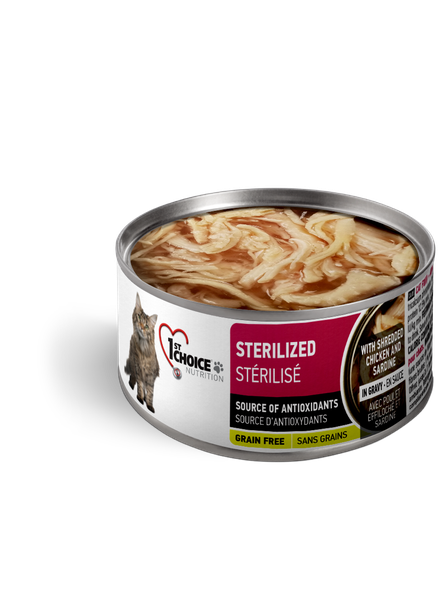 1st Choice Nutrition Cat Sterilized Adult Chicken Pate Cans 5.5oz (8% Case Discount) - Cats Paradise