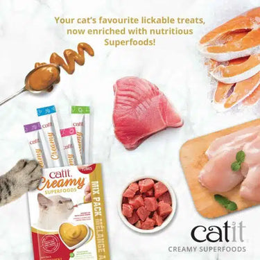 Catit Creamy Superfood Treats - Assorted Multipack - 8 pack