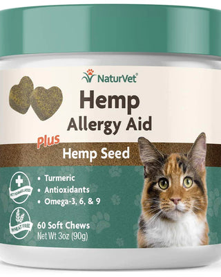 NaturVet - Hemp Allergy Aid 60  Soft Chews Cat - Cats Paradise