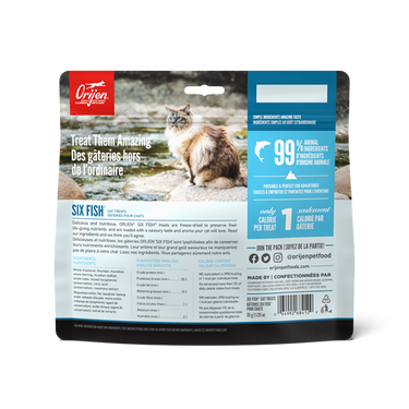 Orijen Freeze Dried Cat Treats Six Fish 35 g