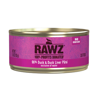 Rawz 96% Duck & Duck Liver Pate Cat Food 5.5oz (8% Case Discount) - Cats Paradise