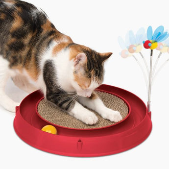 Catit Catit Play 3 in 1 Circuit Ball Toy with Scratch Pad - Cats Paradise