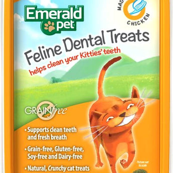 Emerald Pet Feline Dental Treats Chicken Tub 11 oz