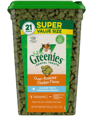 Feline Greenies Adult Oven Roasted Chicken Flavour - Jumbo 21oz - Cats Paradise