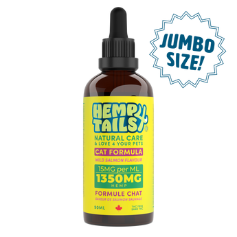 Hemp 4 Tails Jumbo Cat Formula – 1350mg – 90ml – Salmon Flavour SALE